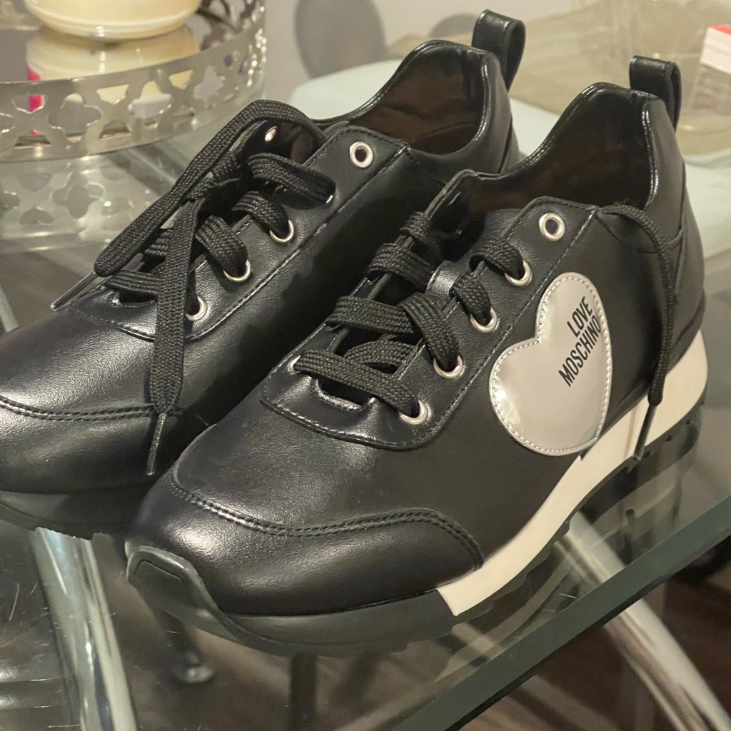Women’s Moschino Sneakers Black And Silver
